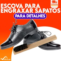 Escovas De Sapato Para Aplicar Lustrar Engraxar Macia Detalhe