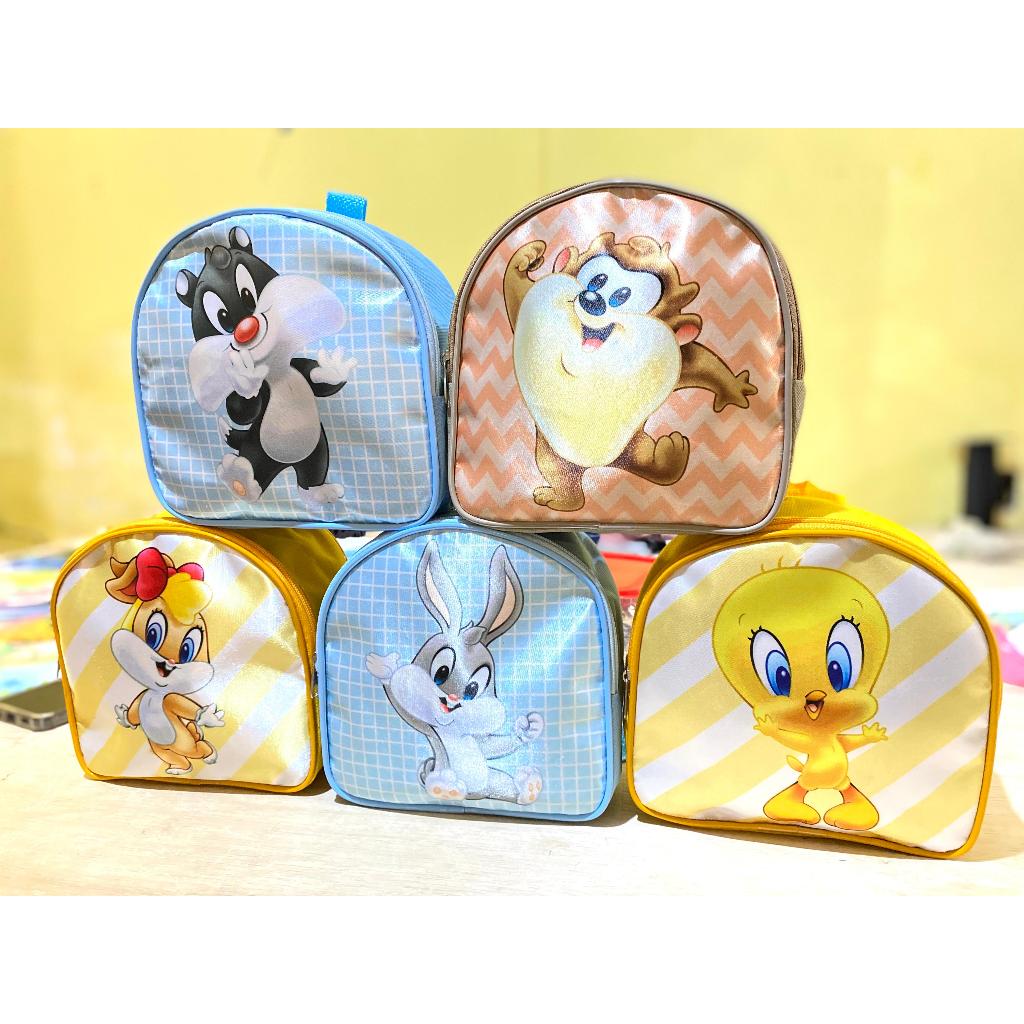 10 Mochilinhas personalizadas tema baby looney tunes para lembrancinha de aniversario infantil - todos os temas