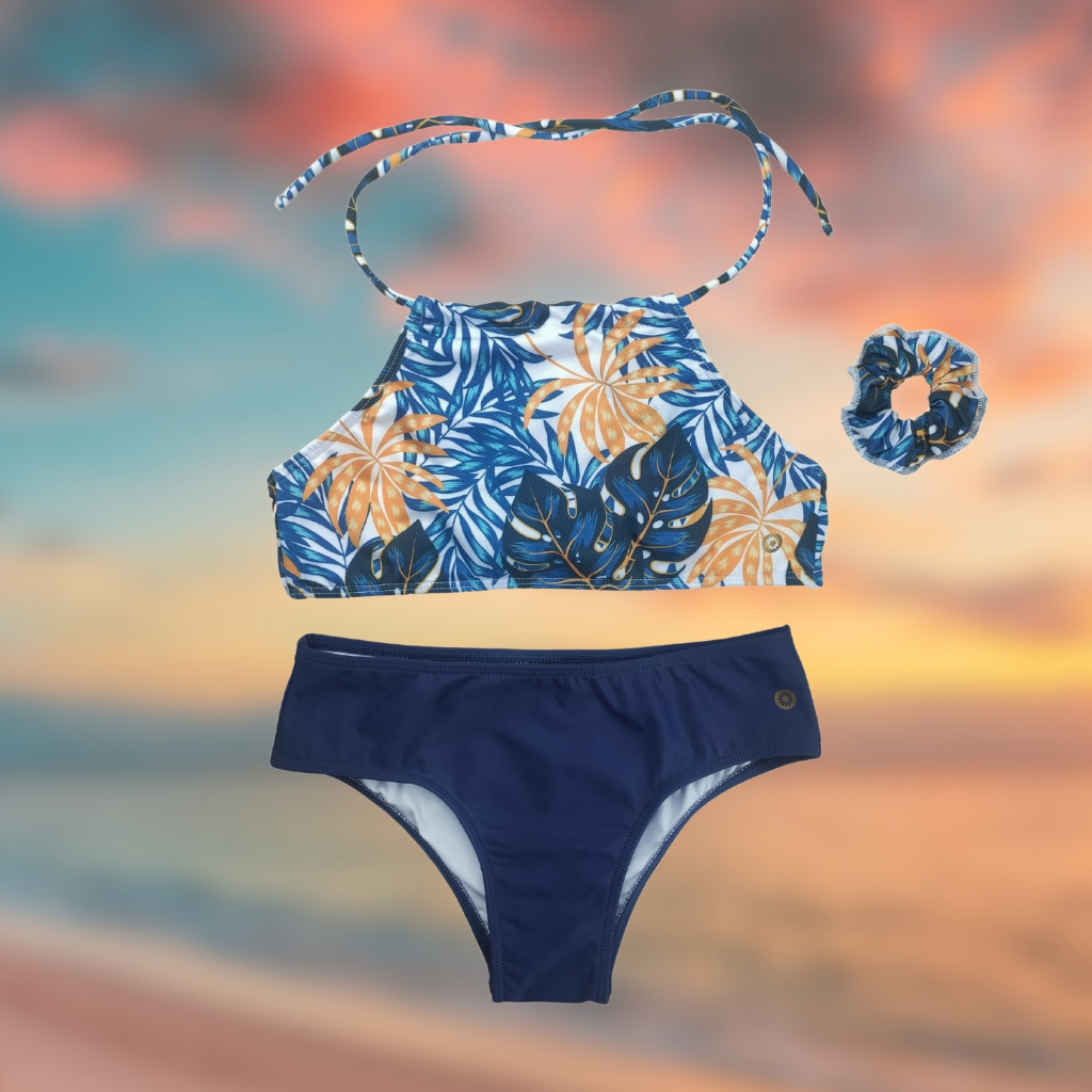 Biquini Cropped Juvenil Infantil com Lacinho Grappin