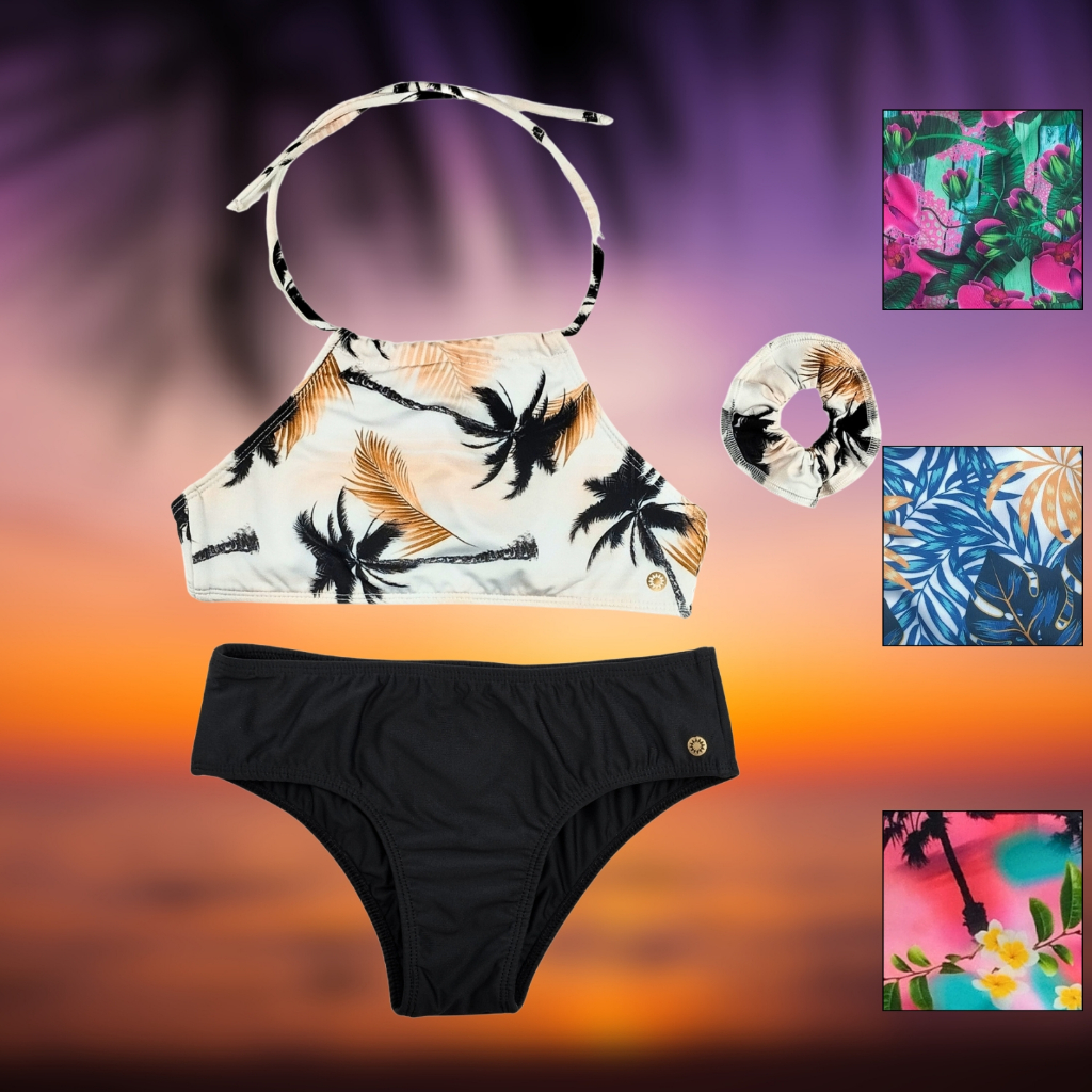 Cropped e Calcinha de Biquini Juvenil Grappin em Oferta na Shopee