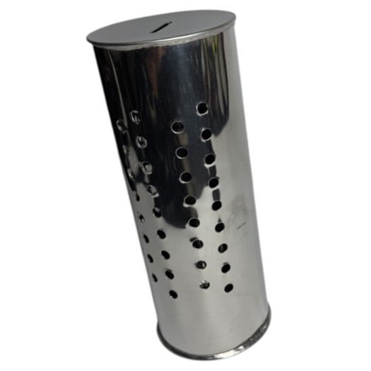 Cofre Para Guarda Dinheiro Ou Moeda Inoxidável Fortinox Moeda 20 x 8 Cm Furado