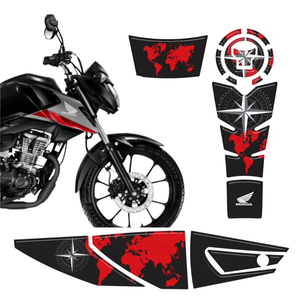 Adesivos Tanque Bocal Escap Rabeta M02 Titan Fan Start 160 2025