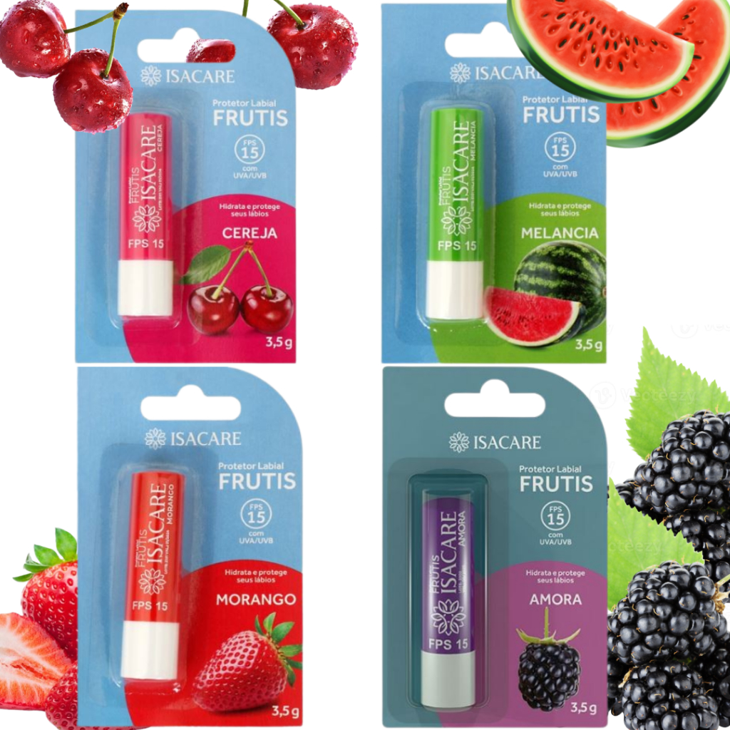 Protetor Labial Com Sabor Kit 2x FPS 15 Isacare 3,5g em Oferta na Shopee