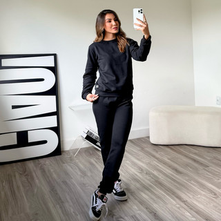 conjunto moletom feminino blusa de frio feminina mais calça moletom feminina conjunto feminino de frio