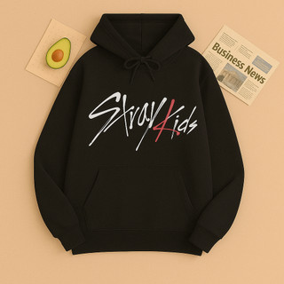 Moletom Casaco Blusa Canguru Banda Stray Kids Assinatura Escritos Moda K-Pop Unissex Envio Rápido