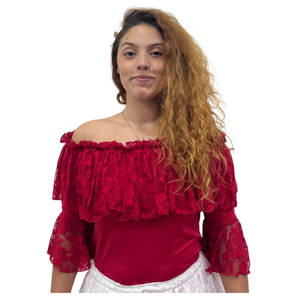 Blusa Ciganinha Elastano Com Manga Umbanda Candomblé