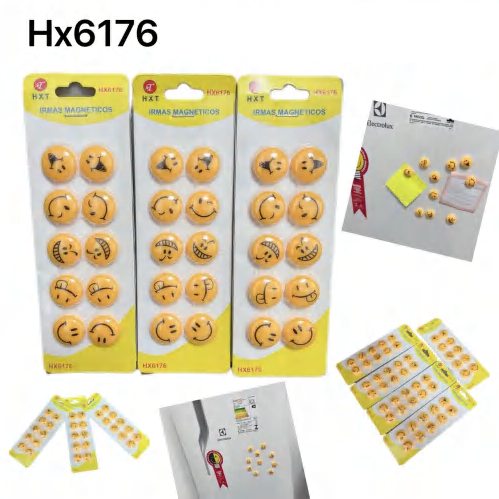 ímas redondos magnéticos coloridos para geladeira 6176 em Oferta na Shopee