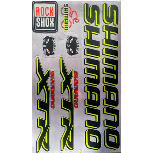 Adesivo Quadro Bicicleta shimano XTR Cartela Completa
