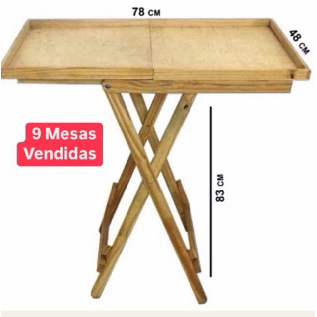 Mesa Portátil de Madeira para Camelô ENVIO IMEDIATO