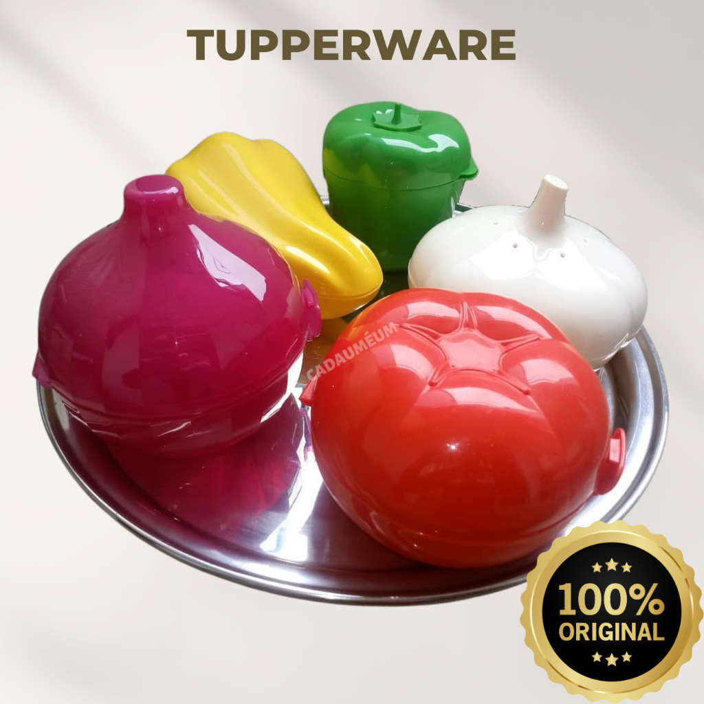 Tupper Cebola Tomate Alho Pimenta Limão Pimentão Porta Metade Tupperware - Não é kit