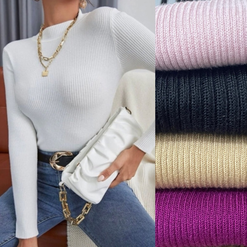 Blusas De Frio Em Trico Cacharrel Tricot Feminino Manga Longa Moda Inverno Individual e Ki...