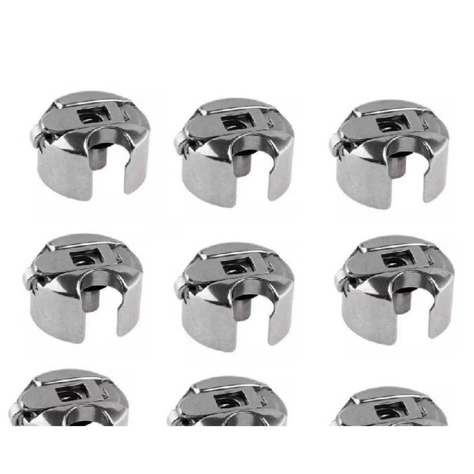 Kit 10 Caixa de Bobina Para Reta Industrial - Maquina de Costura COM MOLA em Oferta na Shopee