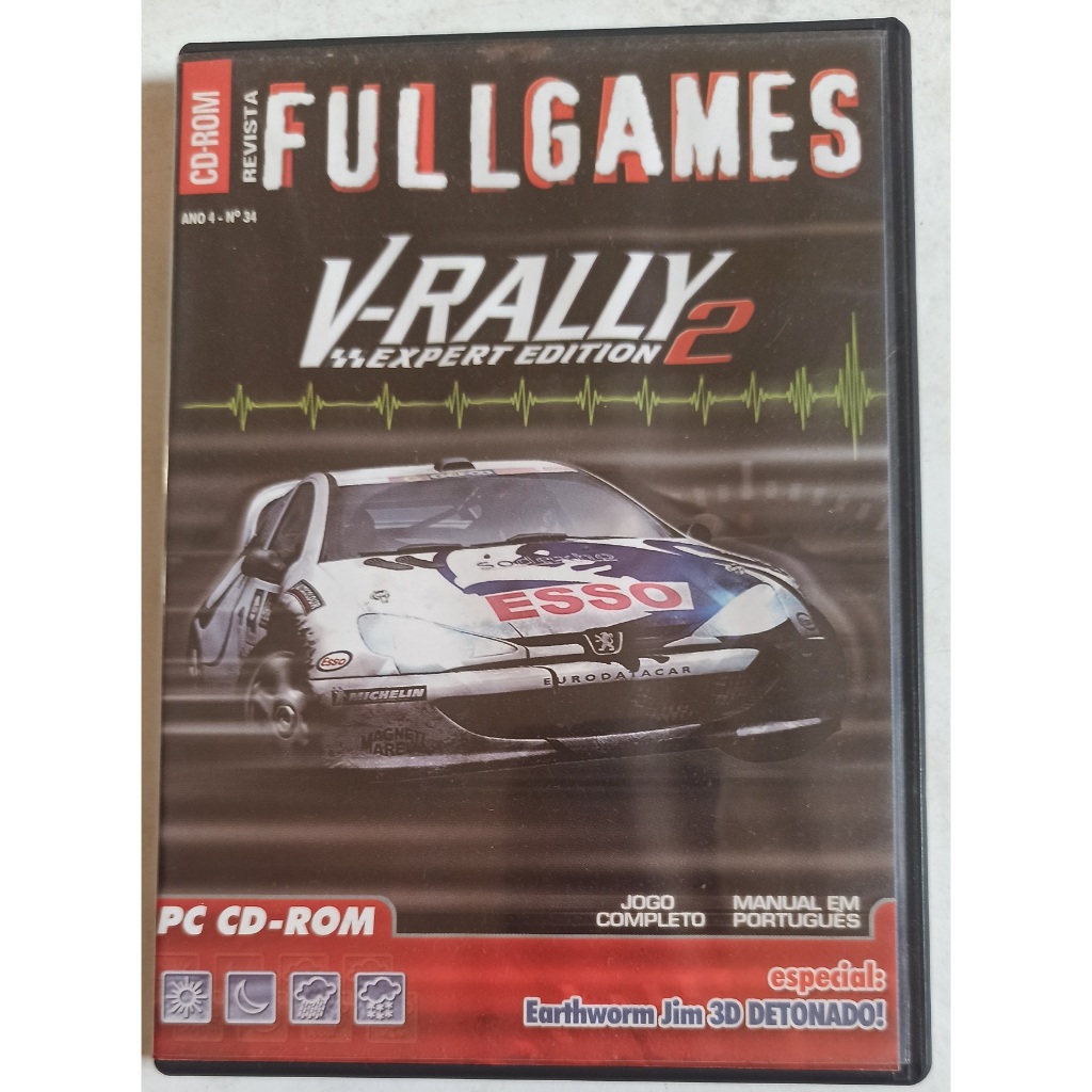 PC GAME - Fullgames Box: V-Rally2 Expert Edition - original, usado, completo e em bom estado
