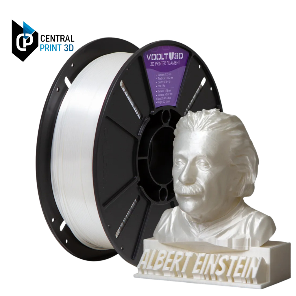 Filamento Pla Branco Pérola V-Silk Voolt3D 1Kg 1,75mm Impressora 3d Fdm — R$ 127,90 em Shopee