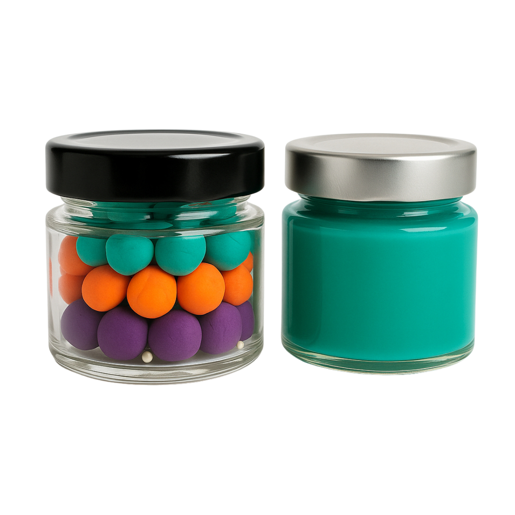 2 Potes de Vidro Pianezza 210ml Com Tampas Metálicas Para Velas Artesanais e Aromaticas