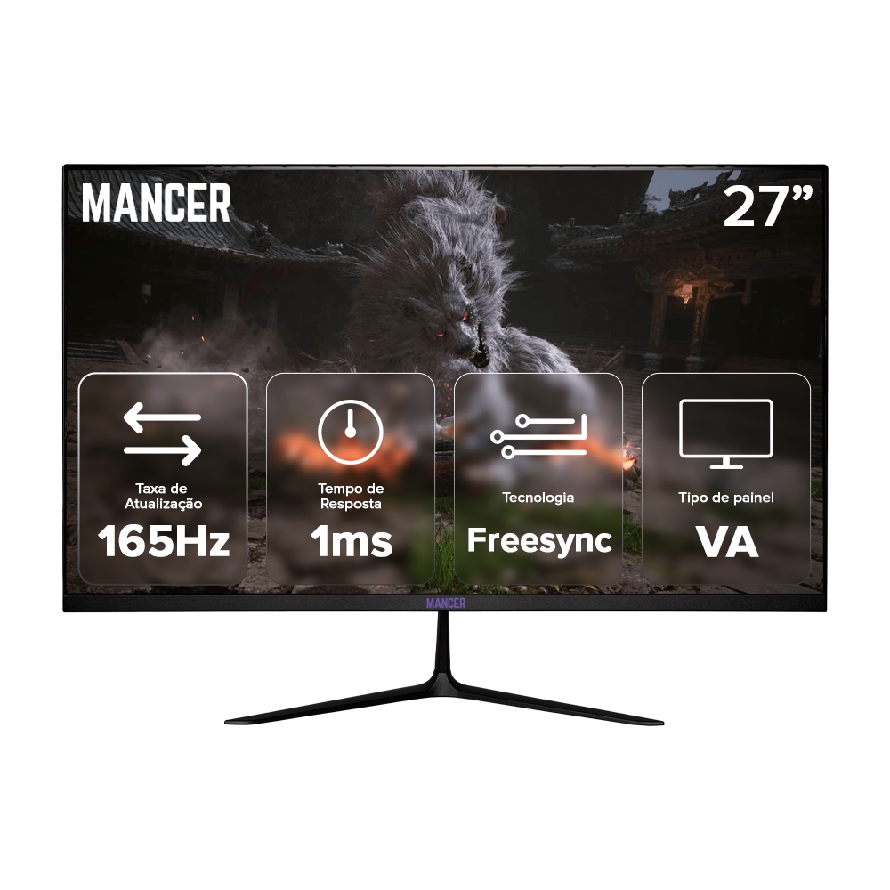 Monitor Gamer Mancer Horizon Z PRO, 27 Pol. VA, FHD, 1ms, 165Hz, FreeSync, HDMI/DP, MCR-HZNP27-BL01 - Computers & Accessories