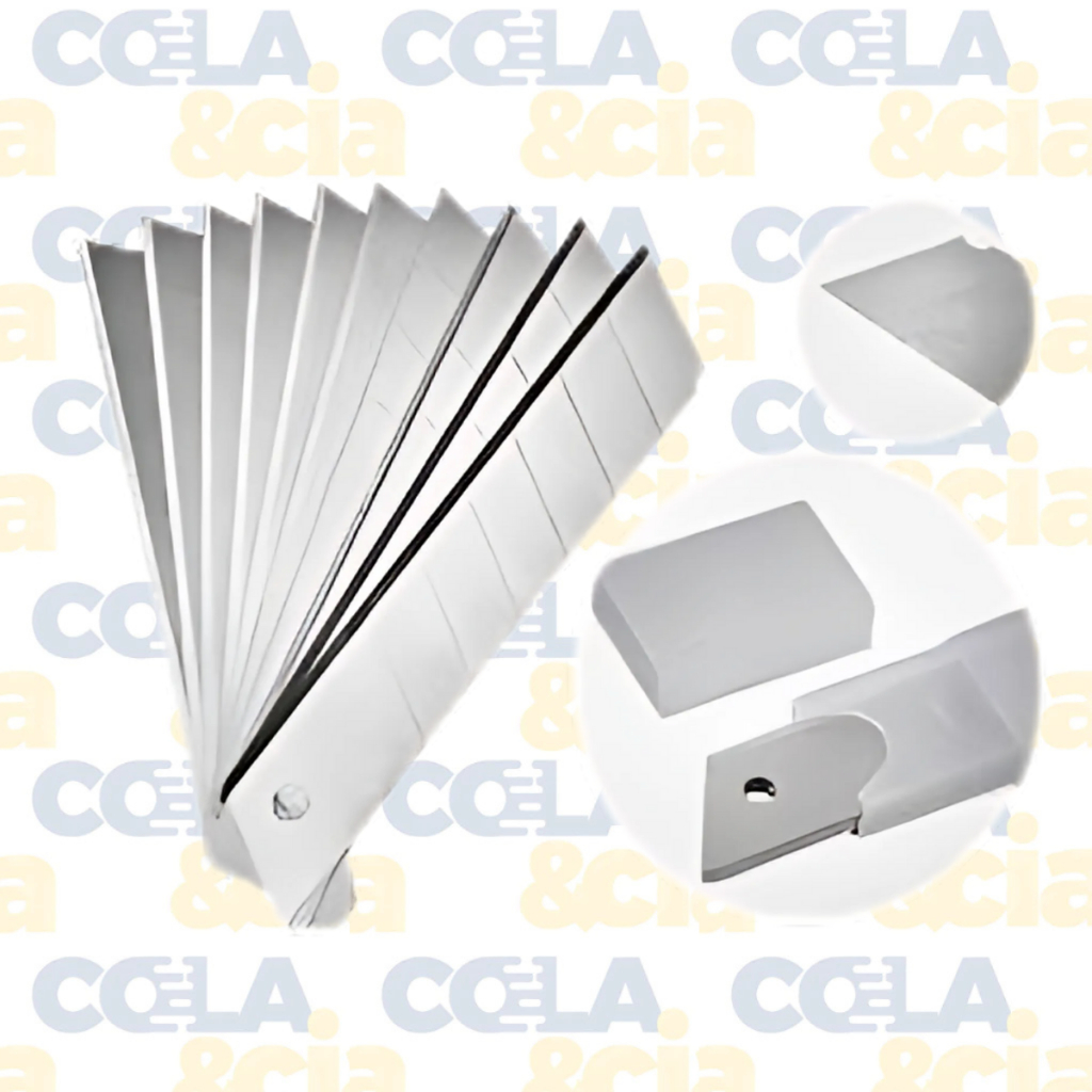 Kit 50 Unidades Lâminas Para Estilete 18mm