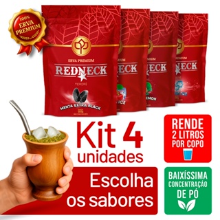 Tereré REDNECK Premium – Kit 4x500g | A Erva que Rende Mais | Sabores Variados em Oferta na Shopee
