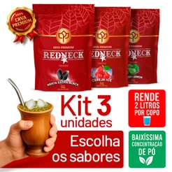 Tereré REDNECK Premium – Kit 3x500g | A Erva que Rende Mais | Sabores Variados