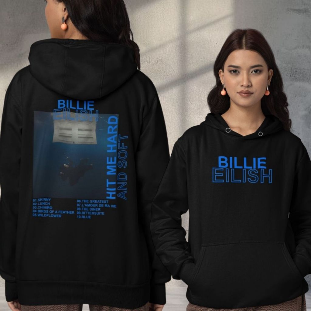 Moletom Billie Eilish Album Hit Me Hard And Soft Birds Of A Father Pop Blue em Oferta na Shopee