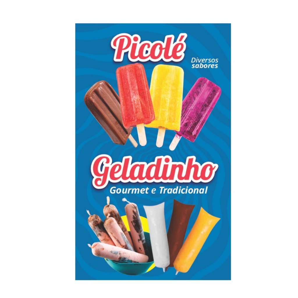 BANNER PICOLE E GELADINHO 40X60CM