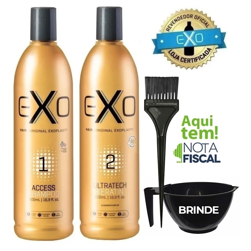 Kit Exoplastia Capilar kit 500ML Shampoo e Ativo exo hair