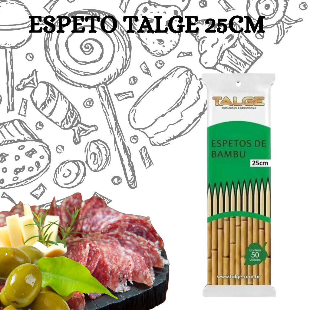 100 PALITOS TALGE 25CM PALITOS AFIADOS PARA MARSHMELLOW, CHURRASCOS, FRUTAS ETC... — imagem 2 de 2