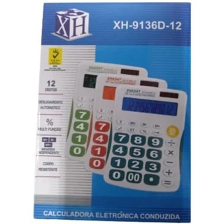 Calculadora de mão, carregamento solar, Mesa, Escritorio, 12 Digitos Cores Aleatórias em Oferta na Shopee
