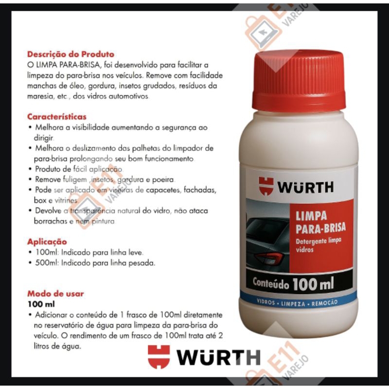 Detalhes do Limpa Para-Brisa - Wurth