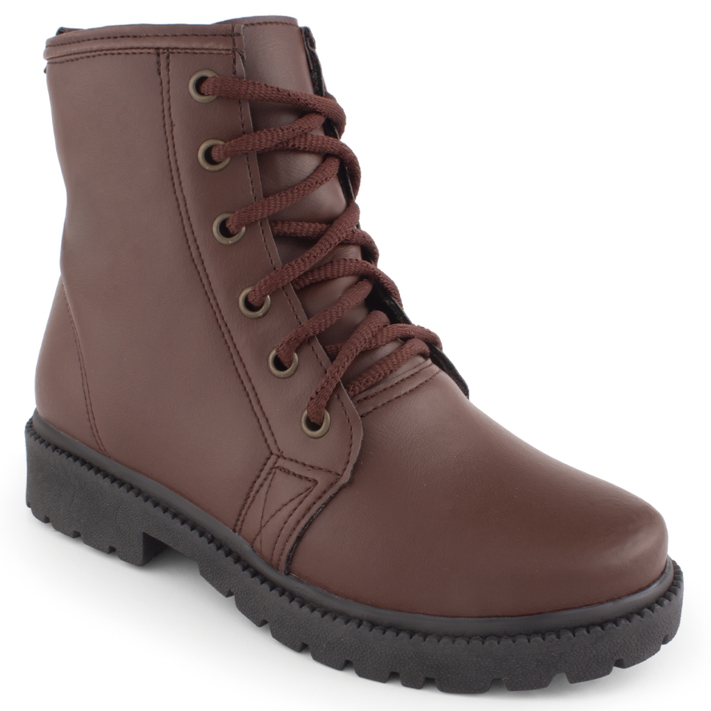 Bota Infantil Feminina Cano Curto Coturno Tratorado Confortável Salto Baixo Casual Escolar La Requinte