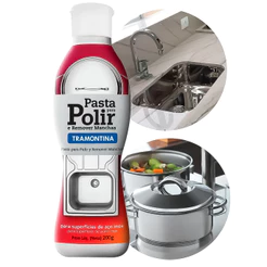 Pasta Para Polimento E Remoção De Manchas Ferrugem Em Aço Inox 200g Tramontina