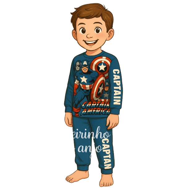 Conjunto menino 100% algodão colorido meia estação inverno confortável pijama