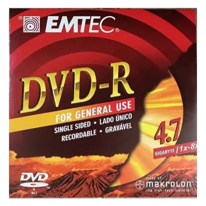 DVD-R Emtec de 8x - Disco virgem
