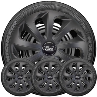 Jogo 4 Calotas Esportivas Aro 14 Linha Velox Preto Fosco Compativel Com Ka Fiesta Sedan Verona em Oferta na Shopee