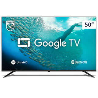 Smart TV Philips 50" 4K HDR Google TV / Comando de Voz / Dolby Áudio - 50PUG7019 em Oferta na Shopee