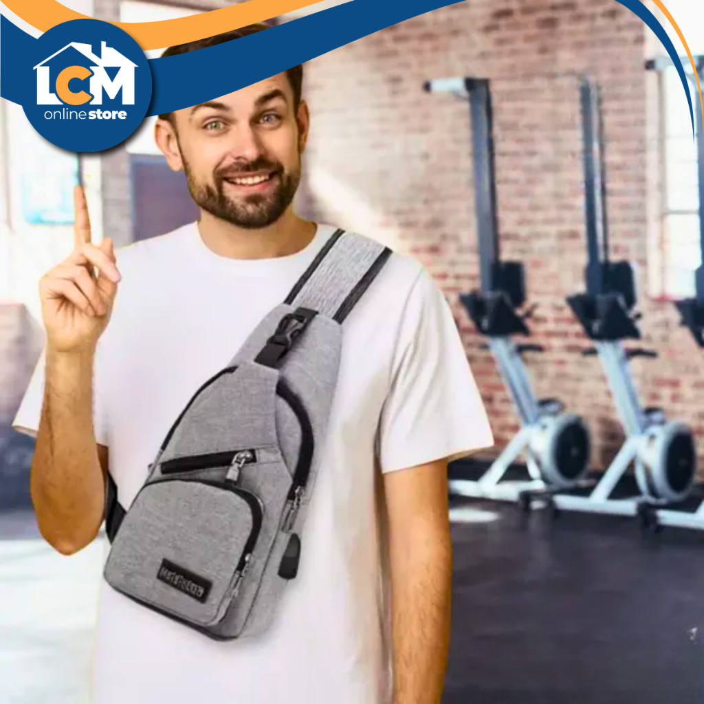 Bolsa de Ombro Mochila Pochete Bag Unissex Mensageiro Anti-roubo Entrada Usb Segurança e Estilo