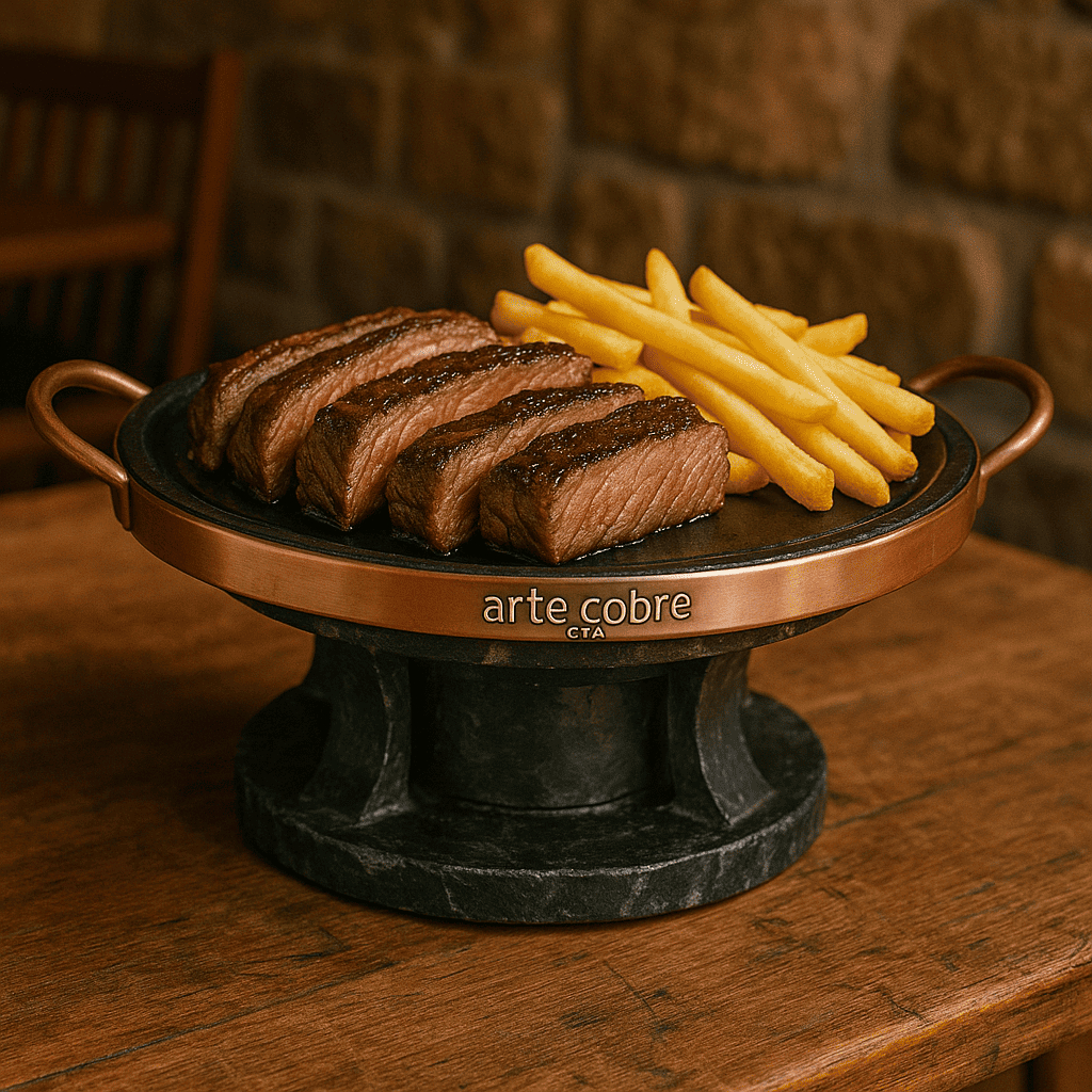 Grelha Chapa de Pedra Sabão Com Fogareiro em Oferta na Shopee