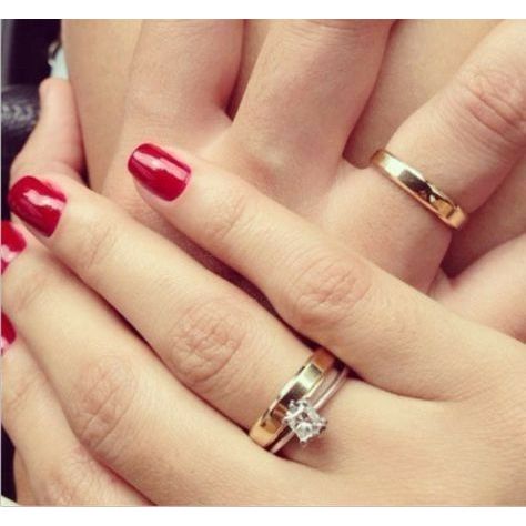 1 Par De Aliança dourada chanfrada AÇO 4mm + Solitário Casamento Noivado Compromisso entrega rapida