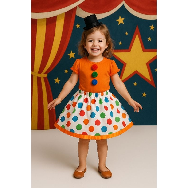 Saia palhaço palhacinha infantil circo festa