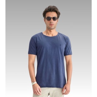 Camiseta Gola Canoa Corte a Fio Estonada de Algodão Premium Trendy Lumi