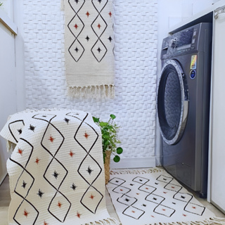 Jogo Passadeira 3 Peças de Tear Tapete de Cozinha Salas Corredores e ao lado da Cama em Oferta na Shopee