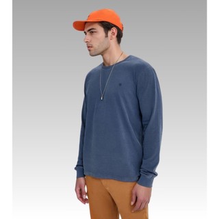 Camiseta Manga Longa Estonada de Algodão Premium Masculina Trendy Lumi