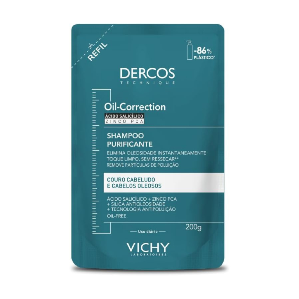 Shampoo Vichy Dercos Oil-Correction Refil Com 200g