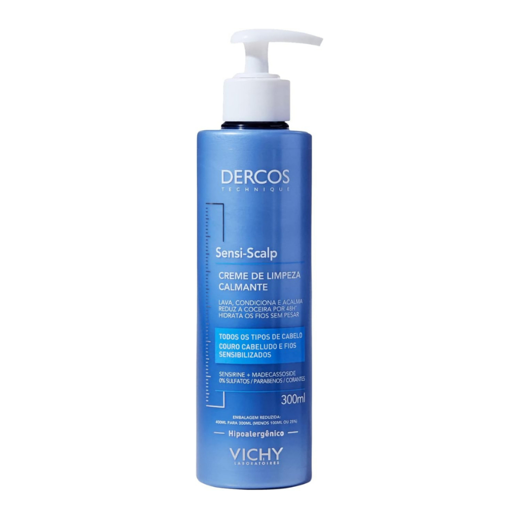 Creme De Limpeza Calmante Vichy Dercos Sensi-Scalp Com 300ml em Oferta na Shopee