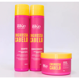 iLike Engrossa Cabelo Kit Trio Combate a Queda Capilar em Oferta na Shopee