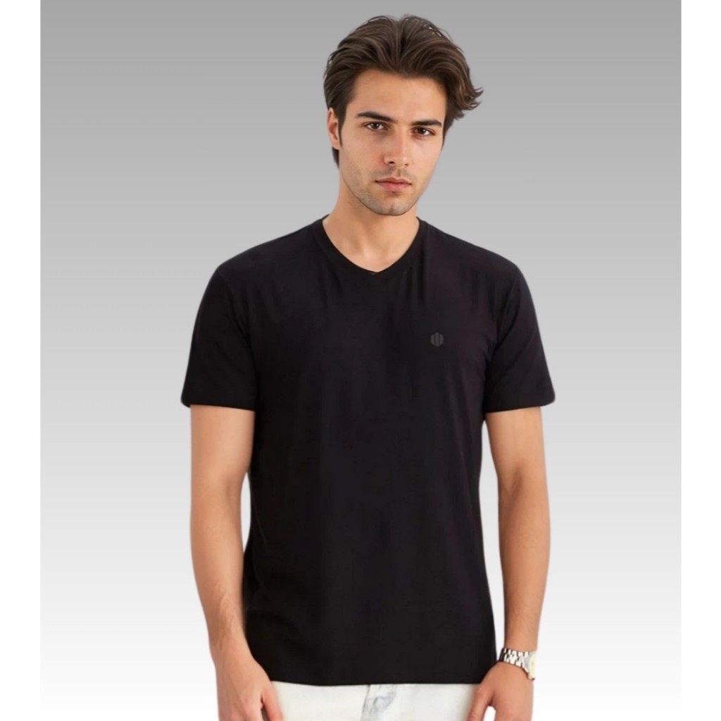 Camiseta Gola V Lisa de Viscose com Elastano Premium