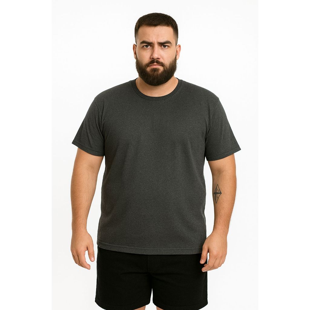 Kit 5 Camiseta Masculina Plus Size G1 G2 G3 Lisa Premium Fio 30.1 100% Algodão Camisa Básica Reforçada AMGK