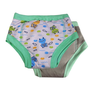 Kit 02 Cuecas de treinamento para o desfralde premium - Estampa Sapinho verde agua em Oferta na Shopee