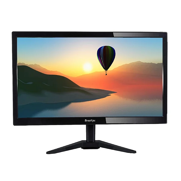 Monitor LED 17.1" Widescreen BrazilPC – HDMI/VGA, Preto