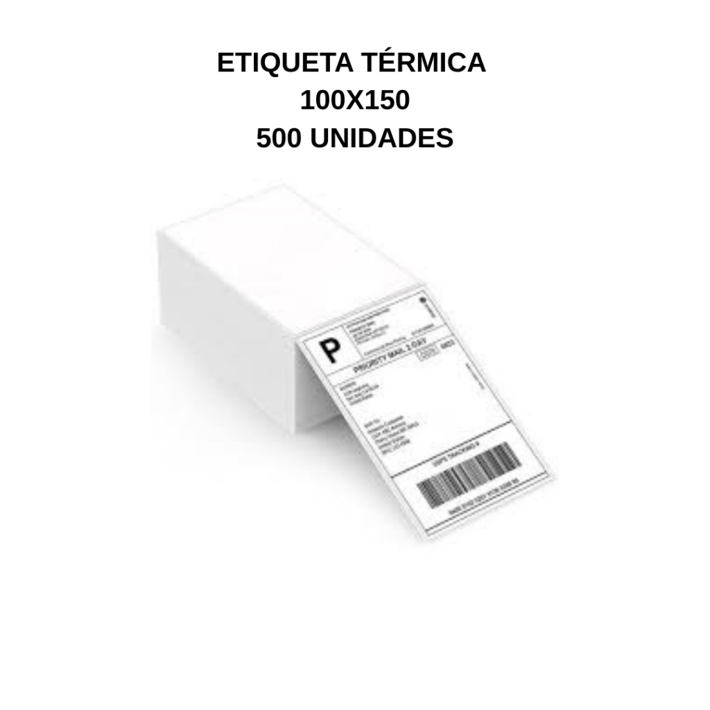 500 peças Etiqueta Envio 10x15 100x150 Térmica Serrilha Ecommerce